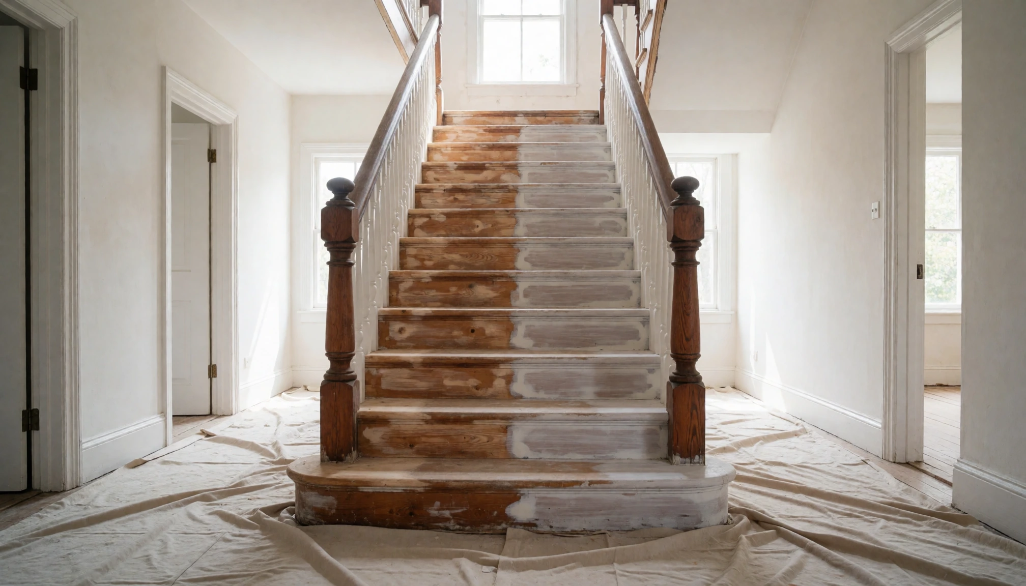 Protocole pour rénover un escalier intérieur : peinture, marches et rambarde — image 1